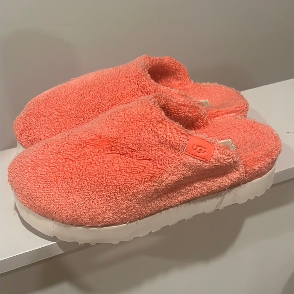 UGG Coral Fuzzy Slippers